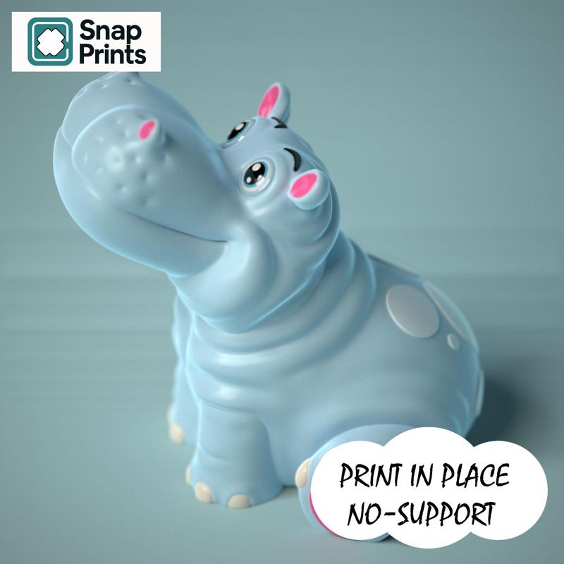 CUTE hippopotamus – Print-in-Place