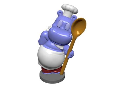 HIPPO EMIL EINTOPF FOR 3D PRINT STL