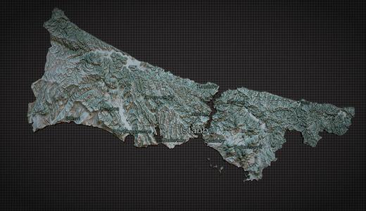 Istanbul City 3d map