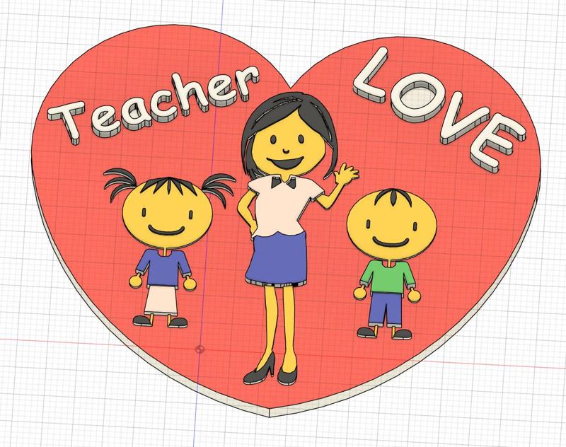 Teachers Love Magnet - Teacher appreciation gift