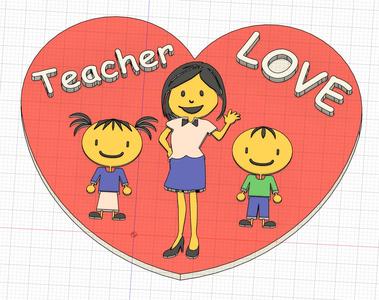 Teachers Love Magnet - Teacher appreciation gift