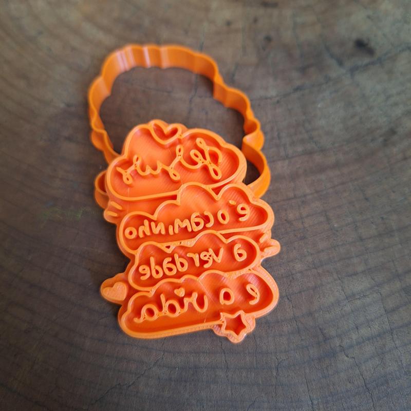 STL Cookie Cutter Mold - Jesus is Strength, Courage, Truth and Life - Digital 3D File