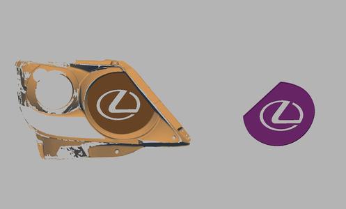 Lexus RX570 headlight cover plug  with logo. For bi-led