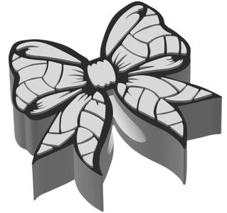 Volleyball Bow Straw Topper 2 sizes 3MF File included