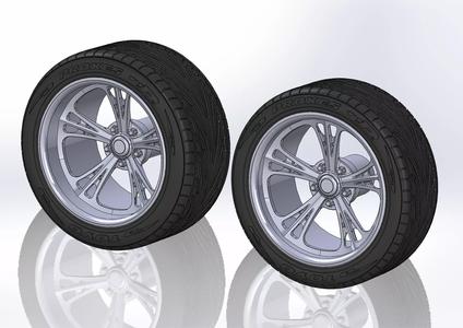 Set of custom wheels US Mags Venom Concave for your scale model