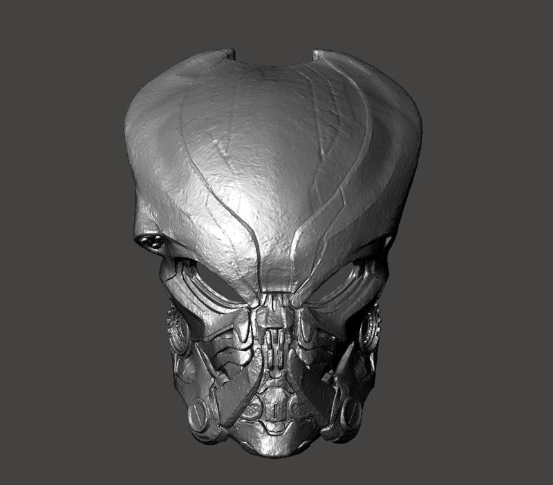 Bionic Predator Cyborg Biomask helmet mask armor- ULTRA DETAIL cosplay size 2 versions Hi-Poly STL for 3D printing
