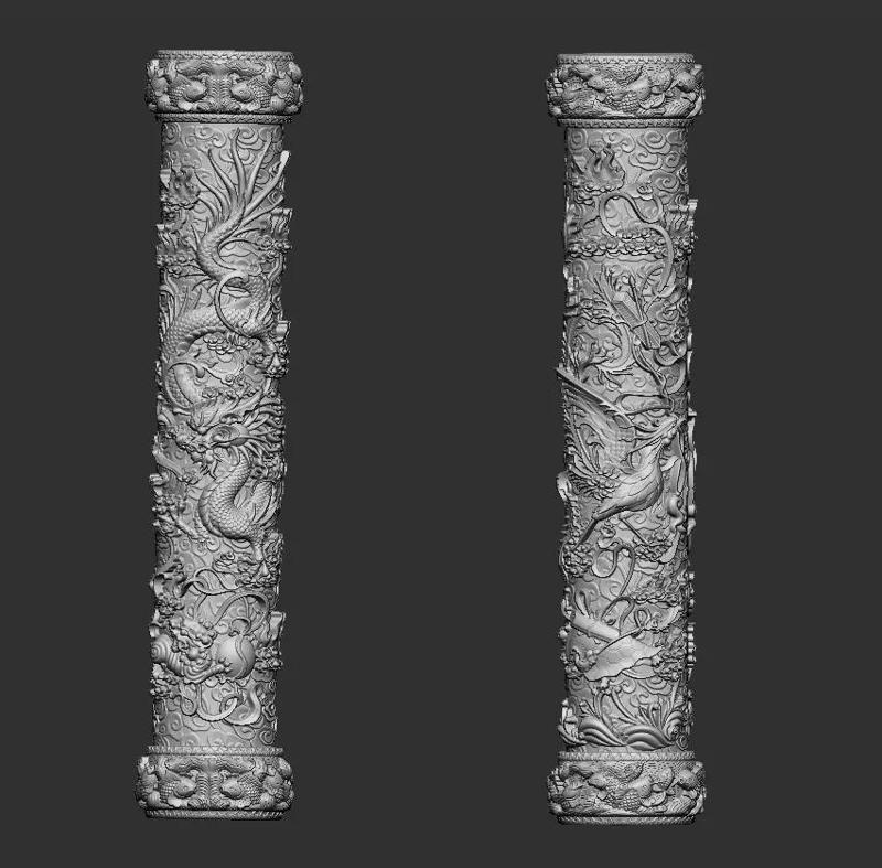 Dragon and Phoenix Pillars
