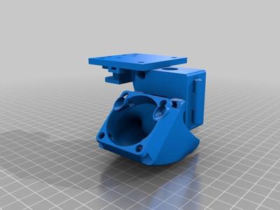 2020 V Rail Hexagon Hot End Carriage Dual Fan BLTouch Mount V1