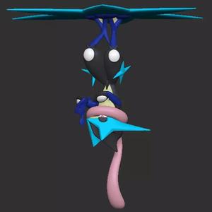 mega greninja pokemon stl