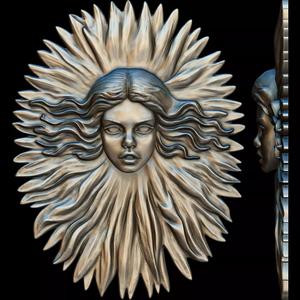 Lady of sun STL file for 3d Printing or CNC