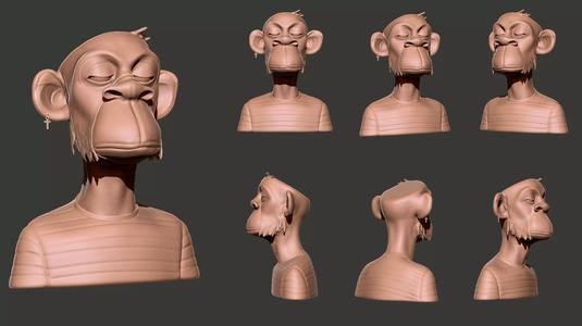ape nft character1 3D print model