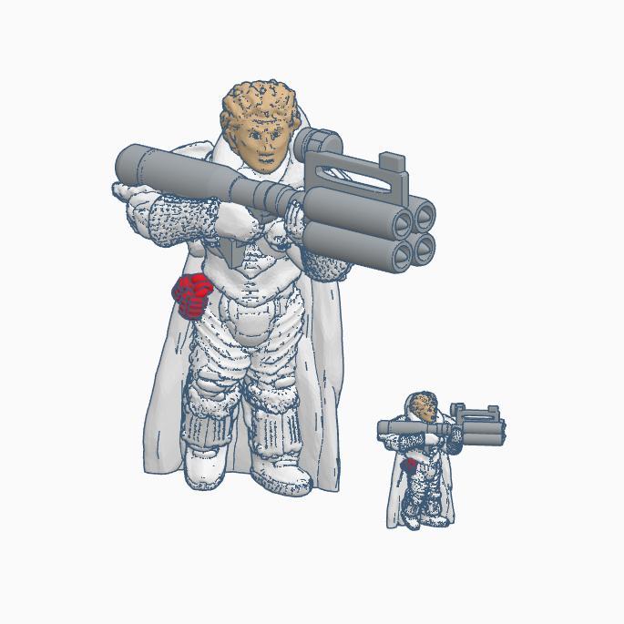 Space Communications Wizard Missile Trooper (28mm and 6mm)