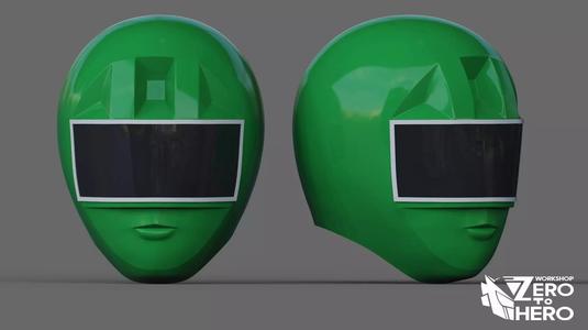 Power Ranger Zeo Green Helmet