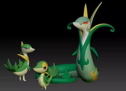 Pokemon Snivy Servine Serperior