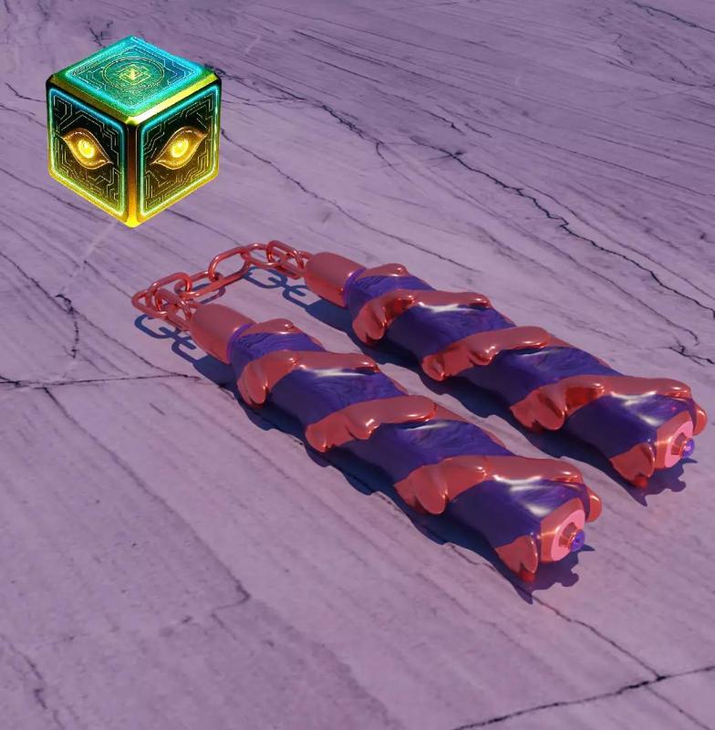 Purple dragon nunchaku