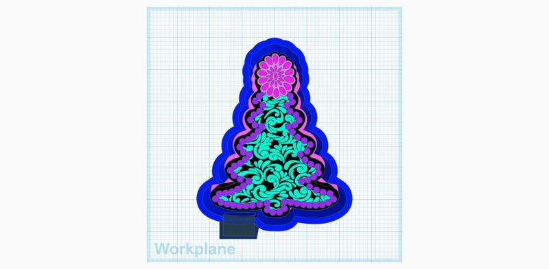 Tooled Christmas tree