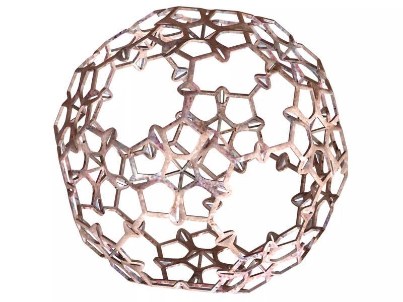 Wireframe Shape Sierpinski Buckyball