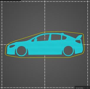 Subaru Impreza WRX STI VA 2015-2021 key silhouette