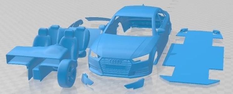 Audi A4 Sedan 2019 Printable Car