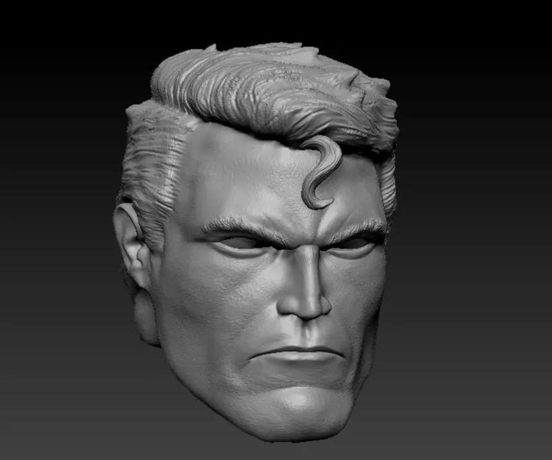 Jim Lee Superman head sculpt for figure
