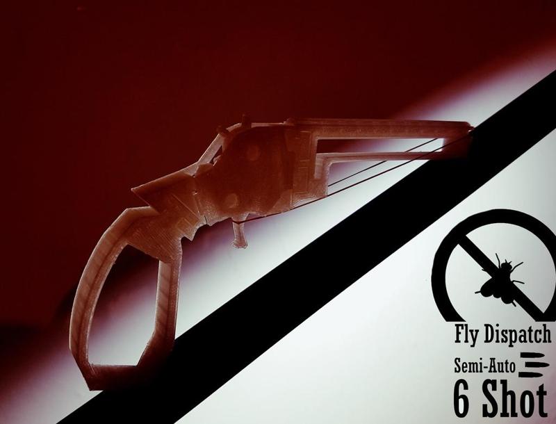 Rubber band pistol for House Flies
