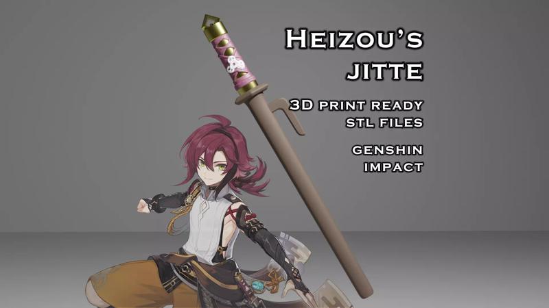 Heizou Jitte -- Genshin Impact Cosplay -- 3D Print Ready