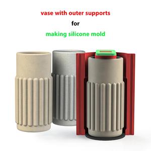 vase with outer supports for making silicone mold