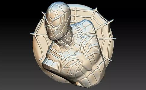 Spiderman 3D STL Model for CNC Router