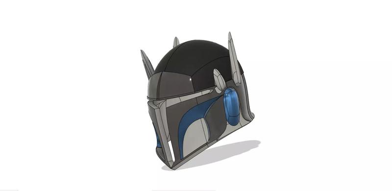 Custom VIZSLA style Mandalorian Helmet 3d file STL