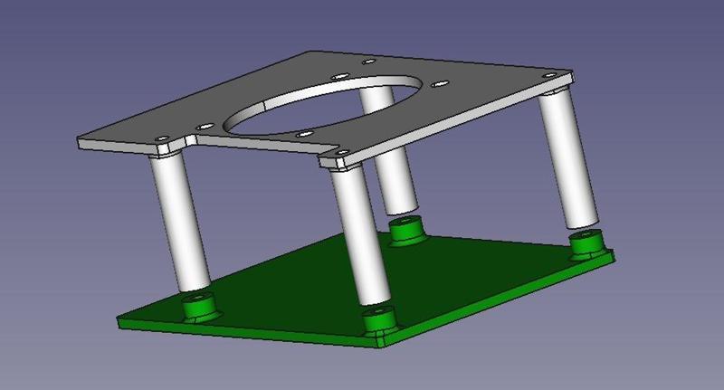 Raspberry pi 2 bumper with mounting holes and fan holes (40 mm)