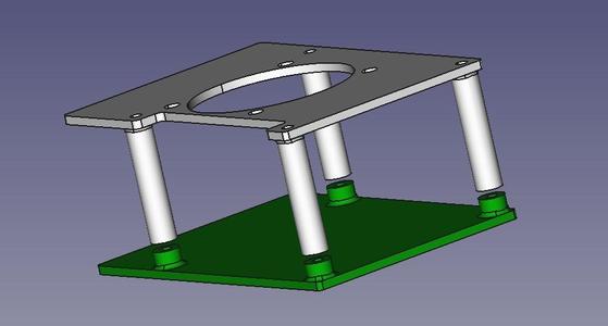 Raspberry pi 2 bumper with mounting holes and fan holes (40 mm)