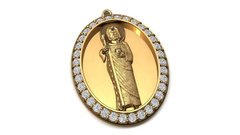 St. Jude Pendant – High Detail 3D Print Model (STL/3DM)