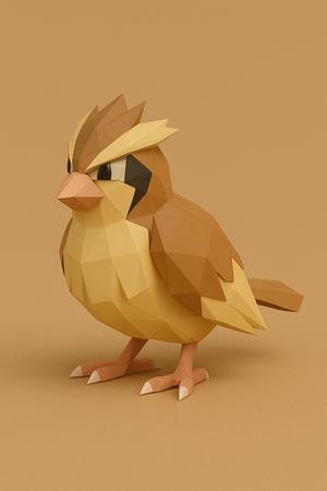 #016 Pidgey – Low Poly Pokémon