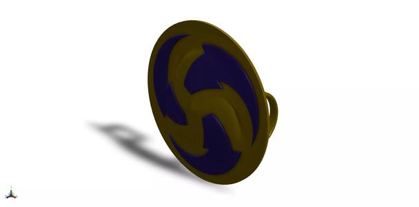 550mm -around 21 and a half inches- Diameter Round Shield