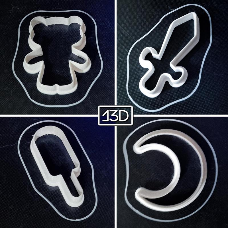 Creative 3D Cookie and Play Dough Cutters Pack | 14 Ready-to-Print Models (Includes Children's Designs)🚗🐻🍪