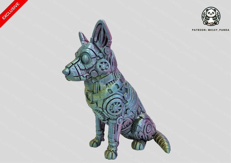 🛠️ Steampunk German Shepherd – 3D Printable Model