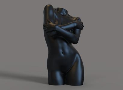 Sexy woman torso for candle(shy girl)