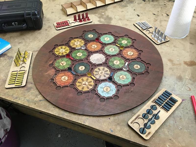 Lasercut Settlers of Catan