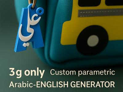Arabic English keychain Generator