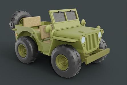 Jeep Willys Super Deformed Miniature