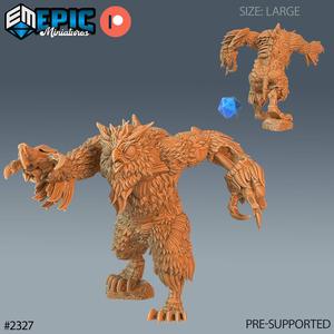 Zombie Owlbear Attacking ‧ DnD Miniature ‧ Tabletop Miniatures ‧ Gaming Monster ‧ 3D Model ‧ RPG ‧ DnDminis ‧ STL FILE