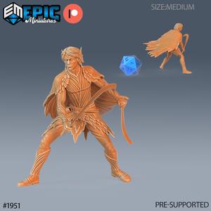 Fey Elf Spring Dual Sword ‧ DnD Miniature ‧ Tabletop Miniatures ‧ Gaming ^Monster ‧ 3D Model ‧ RPG ‧ DnDminis ‧ STL FILE