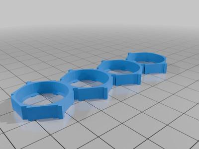Hex 18650 holder half height 4s