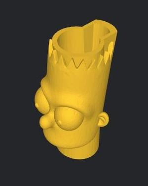 CLIPPER LIGHTER CASE . BART SIMPSON