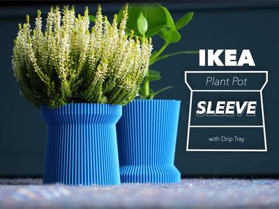 Plant Pot Sleeve for IKEA Plants with Drip Tray