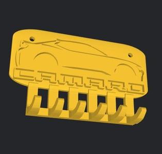 KEY HANGER ...KEY HANGER ... ANTIQUE CAMARO LOGO - CHEVROLET CARS- 175X110X40 MM PRINT WITHOUT BACKINGS