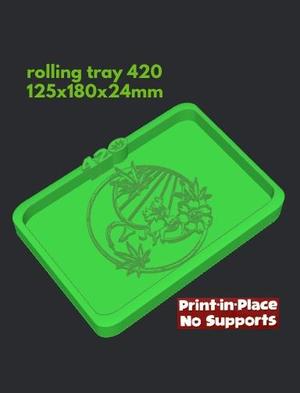 TRAY TRAY ROLLING OF GRASS MOON420 . EASY PRINT PRINTING WITHOUT MEDIA READY TO PRINT.