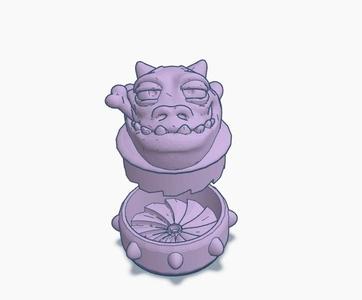 GRINDER HALLOWEEN MONSTER 60x60x45mm WEED EASY PRINT GRINDER GRINDERKING TURBINE 40 MM FDM _SLA