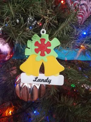 Christmas tree decorations in the shape of bells
