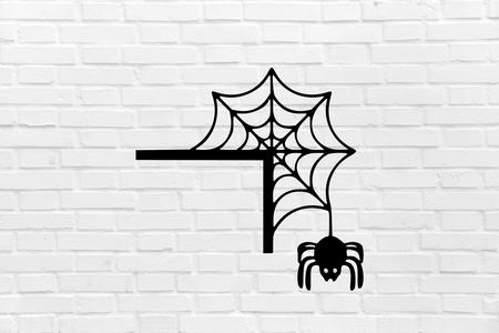 Halloween wall decoration spider web door